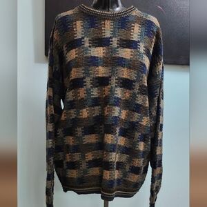 Men's Multicolor Checkered Sweater